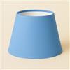Generico 30 cm Cono Paralume, Tessuto di Cotone con PVC Bianco, Prodotto Artigianale, per Lampada da Tavolo, Piantana (Azzurro)