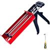 BTBTB Pistola for calafataggio a doppia cartuccia, applicatore adesivo bicomponente con impugnatura comfort, pistola for calafataggio a doppia cartuccia da 400 ml