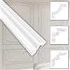 HEXIM - Cornice in stucco in HDPS/PU bianca, decorazione da parete, cornice per quadri, modanature HCR, pannelli a parete, cornici e rivestimenti (2 metri, HCR517)