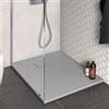 Inbagno Piatto doccia in Resina, disponibile in diverse misure, design ultraslim con effetto pietra serie Agorà (70x100, Grigio)