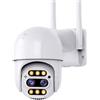 K2 STORE - Telecamera Ip Cam Wifi 4K PTZ Esterno Camera Dome 8x Zoom Lente Rilevatore Movimento App Icsee Videosorveglianza