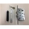 effedielle Serratura AGB Scivola TT per porte scorrevoli con quadro maniglia Q8 e chiave, cromo opaco entrata 50 completa di contropiastra e chiave, frontale 16x168 mm, incontro contropiastra 128x18mm