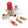FTVOGUE Doppia Uscita Tubo Valvola Bama Regulating Valve Bracket Regolatore di pressione regolabile Staffa di montaggio del compressore d'aria pompa