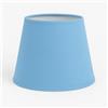 Generico 30 cm Paralume Cono, Tessuto di Cotone con PVC Bianco, Prodotto Artigianale, per Lampada da Tavolo, Piantana (Azzurro)