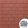 MASTERBRICO Tegole Canadesi per Tettoia Esterno 2,32 mq (16 Pz) - Tegola Canadese Bituminosa e Flessibile con Chiodi Inclusi - Facili da Installare, Resistenti a Intemperie e UV (A003)