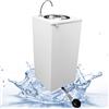 Express Water Basic Plus Bianco, Lavandino Lavabo Lavello, Portatile Autonomo Trasportabile, con Serbatoio d'Acqua, in Acciaio Inox, con Comando a Pedale con Kit Acqua Calda, Certificato per ASL
