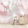 XLMING Moda Piuma Rosa Romantica 3D Carta Da Parati Casa Soggiorno Divano Camera Da Letto Tv Sfondo Muro-400cm×280cm