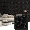 COSTWAY 20 Pezzi 3D Pannelli Murali 50 x 50 cm (5㎡,Nero)