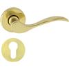 Domino Maniglia Venus della R M1 in ottone lucido PZ Cilindro profilo [Cilindro a Profilo]