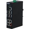 Dahua. Switch Gigabit industriale non gestito a 9 porte con 4 porte PoE + 4 x SFP + 1 x RJ45 luplink