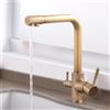 XJTNLB Miscelatore Lavello Cucina Rubinetto Cucina 3 Vie Antico per Sistemi Osmosi Rubinetto Girevole 3 in 1 Miscelatore Cucina per Acqua Potabile