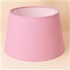 Generico 40 cm Paralume Cono, Tessuto di Cotone con PVC Bianco, Prodotto Artigianale, per Lampada da Tavolo, Piantana (Rosa)