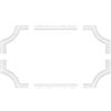 Marbet Design Bordo per parete e soffitto NB-10-01, in polistirene espanso (EPS), 4 segmenti, stile barocco, 220 x 220 mm