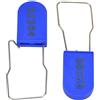 Generic 100 guarnizioni di sicurezza in plastica numerate, in filo metallico, monouso, a prova di manomissione, etichette per porte, armadi di accesso, contatori di utilità blu