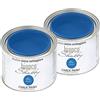 bianco Shabby CHALK PAINT Blue (2020) Pittura Shabby Chic Vintage per Mobili e Pareti EXTRA OPACO (2 x 500 ml)