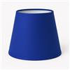 Generico 30 cm Paralume Cono, Tessuto di Cotone con PVC Bianco, Prodotto Artigianale, per Lampada da Tavolo, Piantana (Blu)