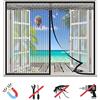LRHRHR Zanzariera Magnetica Finestra, Rete Tenda Anti-Zanzare Porta Auto Chiusura, Facile da Installare, Per Corrido Porta Finestra-Black-B|| 78x78inch(200x200cm)