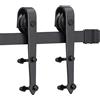 Yaheetech Binario Porta Sorrevole Guida per Porta Anta Scorrevole Kit Ferramenta Accessori da Parete Interno e Esterno 6FT/183 cm Nero