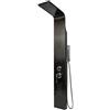 HUOLE Colonna Doccia Pannello Doccia Set in 304 Acciaio Inox con Miscelatore 3 Funzioni, Doccia Spa per Bagno, Altezza: 140 cm - Processo di lucidatura(7 * 20 * 140 cm-nero)
