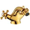 LAKKOAKOAA Rubinetto Bidet Rubinetto Lavabo Rubinetto Bagno, Stile Anticato Vintage Ottone Doppia Leva Miscelatore Bagno, Miscelatore Bidet, Oro