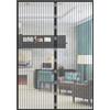 JustGo Zanzariera Magnetica Porta Finestra Adattabile e Regolabile, Chiusura Automatica a Calamite, Istruzioni di Montaggio Chiare, Calamite Potenti, Nero, 180 x 260 cm