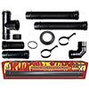 MBM Kit tubi stufa a pellet canna fumaria dn 80 tubo acciaio smaltato nero porcellanato 600 Ce Made in Italy Mod Lux