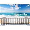 Runa Art Carta da parati fotografica Beach terrazza sul mare Moderno Vello Soggiorno Camera Da Letto Sala - Made in Germany - blu Beige 9028010a