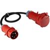 Doktorvolt Adattatore CEE ad alta corrente da 1 m, 16 A, spina a 32 A, adattatore ad alta tensione Dottorvolt 2551