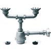 nextradeitalia 1PEZZO SIFONE IN PLASTICA A 2 VIE Con pilette mis. 1.1/4
