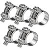 MOUMOUTEN T Bolt Hose Clamp, 5 Pack 304 in acciaio inox Heavy Duty European Style Exhaust Pipe Adjustable Clamp per Automotive Marine HVAC Industrial Pipes
