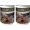 Chimiver RAINCOAT Pigmentato Kit 2 pezzi - Impregnante per legno da esterno. Rinnova, nutre e protegge: ideale per infissi, serramenti, gazebo, mobilio, staccionate e tettoie.