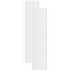 DecoMeister Porte a Lamelle Chiuse in Legno 494x1995 mm Confezione da 2 - Porta Pino Massiccio - Anta per Armadio a Persiana Cieca - Frontali Mobili e Antine per Guardaroba - Preverniciato Bianco