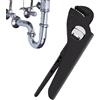 Generisch Pipe Wrench,Pinza per tubi in acciaio al carbonio per tubi - Pinza versatile per dadi connessioni rubinetto riscaldamento lavello cucina casa garage toilette costruzione