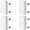 SOTECH 4 x SOTECH maniglia per porta balcone SEJA II alluminio bianco 85 x 40 x 20 mm maniglia per porta patio