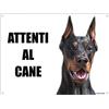 Lovelytiles DOBERMANN attenti al cane mod 3 TARGA cartello IN METALLO (20X30)