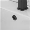 Inbagno Ghiera Forata Universale Per Troppo Pieno Lavabi E Bidet Aventi Circonferenza 24 O 28 Mm, In Ottone Con Tappo Nero Opaco Dal Design Moderno