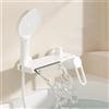 XDSMB Miscelatore per Vasca Doccia con Uscita a Cascata Bianchi 30° Regolazione A Cascata Outlet 2 Fori Rubinetto Vasca da Bagno,Bianco