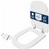 HYDRO HOME Copriwater Compatibile Gemma 2 Dolomite ECO, Tavoletta Wc In Legno Verniciato Con Cerniere Regolabili,Asse Wc Colore Bianco HYDRO HOME