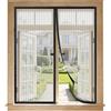 BUIRTLY Zanzariera Magnetica per Finestre 105x160 cm - Tenda Antizanzare con Chiusura Automatica a Calamite - Rete Fine Anti Insetti Facile da Installare per Finestre, Balcone e Cucina - Nero