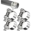 zDwfDc 4 fascette stringitubo a T in acciaio inox resistente, 40-43 mm, DD038-40-43