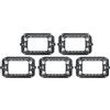 Generico ECI ELETTROFORNITURE 5PZ Gewiss GW16803 Supporto 3 Moduli Chorus, Nero