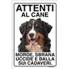 Lovelytiles BOVARO DEL BERNESE Attenti al cane morde sbrana uccide e balla sui cadaveri (15X20)