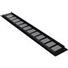 TopHomer Griglia di ventilazione rettangolare in lega di alluminio per armadio scarpiera armadio nero, 600 mm