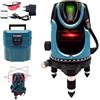 MAKA change your life quality MAKA Livella Laser Autolivellante 360 4 Linee Professionale Luce Rossa Rotazione 10 Ore Autonomia Raggio 10 Metri Giroscopio Interno Linea Verticale ed Orizzontale Stabile (5 Laser)