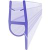 SONNI Guarnizione Doccia Sottoporta, Guarnizione per Doccia 80 cm Guarnizione di Ricambio per 6 mm / 7 mm Spessore Vetro Guarnizione in Gomma Guarnizione per Doccia in PVC con Deflettore d'acqua