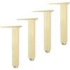 CHENCHEN96 Gambe per Mobili in Alluminio Piedini per Mobili in D'oro Spazzolato Gambe de Armadio Regolabili Gambe de Divano in Metallo, per Lettino Tavolini Comodino, Set di 4 (15cm/5.9in)