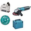 Makita 9565CRJX2 Smerigliatrice angolare 1400W AVT 125/115mm - Velocità fissa + Cuffia aspirazione