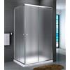 Yellowshop - Box Doccia Angolare 70 80 90 100 120 Cabina Bagno In Cristallo 6 MM Rettangolare Quadrato Curvo Serie Smart (Cm 80 x 120 Rettangolare, Cristallo 6mm Puntinato Opaco)