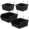 jojofuny Set 4 Pezzi Scatole Porta Oggetti per Pannelli Forati in Plastico e Acciaio con Ganci Resistenti alla Deformazione Design Multifunzionale per Uffici e Case