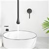 BiaoTeng Goccia d'acqua Sospeso Rubinetto da Soffitto Monocomando Ottone Caldo e Freddo Rubinetto Lavandino Bagno Miscelatore Lavabo Bagno per Bagno Nero